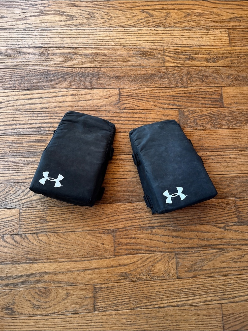 Under Armour Black Catcher’s Knee Supports/Savers White Logo